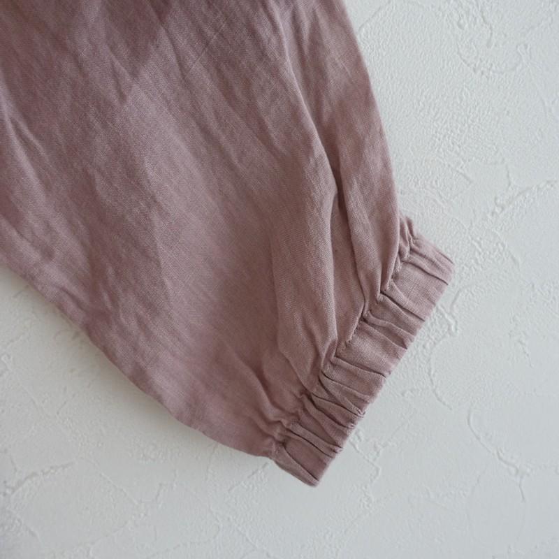 美品　fog linen work ピンク 長袖ブラウス フォグリネンワーク fog linen work *リネンプルオーバー*麻ピンクノー