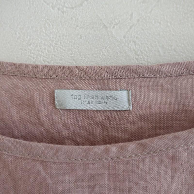 フォグリネンワーク fog linen work *リネンプルオーバー*麻ピンクノー