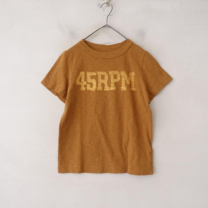 未使用】45アールピーエム 45RPM *ロゴTシャツ*1綿天竺オレンジ