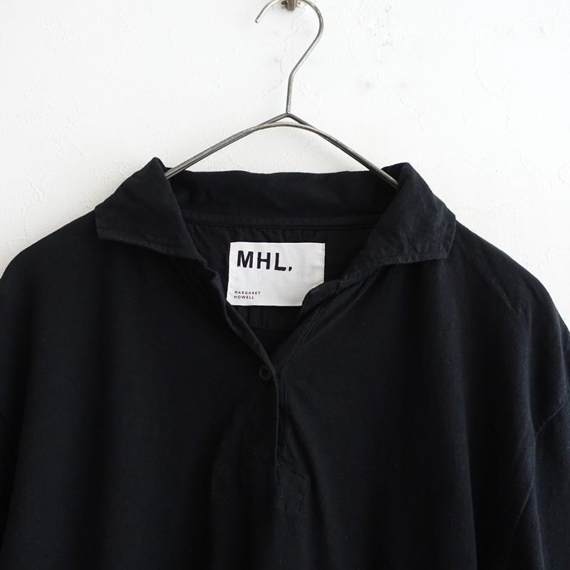 【新品】MHL. マーガレットハウエル　レディース　シャツ コットン 黒　M MHL.（エムエイチエル） 【定価1.4万】マーガレットハウエル MARGARET
