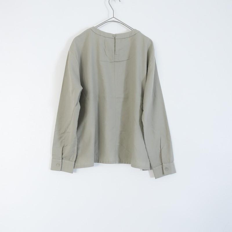 evam eva（エヴァムエヴァ） *コットンカシミヤブラウス*2グレージュ 