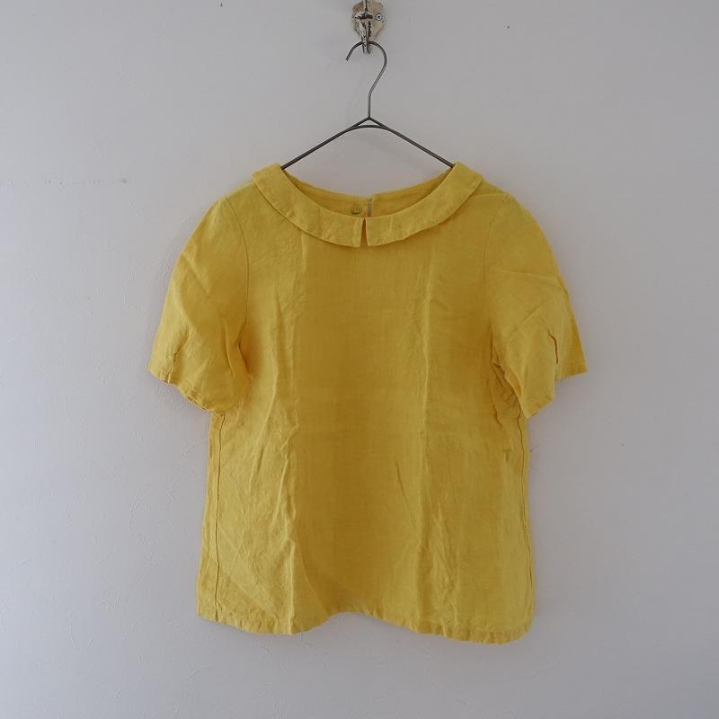 ヤンマ産業 YAMMA *リネンブラウス*麻薄手シャツプルオーバー半袖