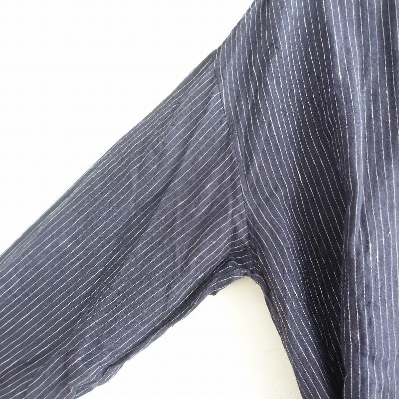 maison de soil（メゾンドソイル） *リネンストライプ柄ワンピース*1麻