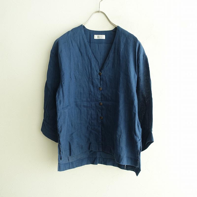 定価1.9万】アトリエナルセ atelier naruse *リネンシャツカーディガン 