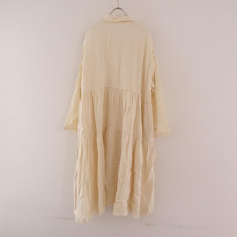 nest Robe ネストローブ *リネンティアードワンピース*麻薄手