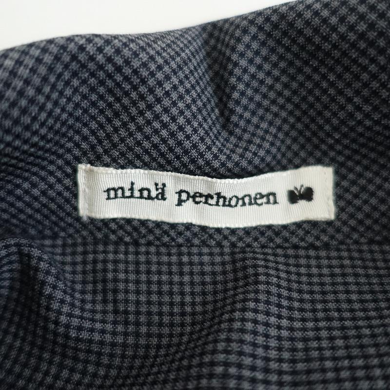 minä perhonen チェック柄長袖ワンピース mina perhonen 【定価7.2万】ミナペルホネン *robin ウール