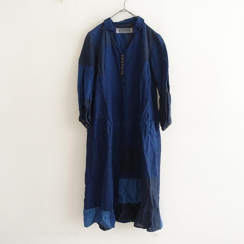 ハレルヤ HALLELUJAH *1920s Nomad Dress*38リネンパッチワーク