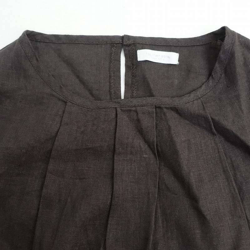 フォグリネンワーク fog linen work *リネンワンピース*麻薄手ドレス