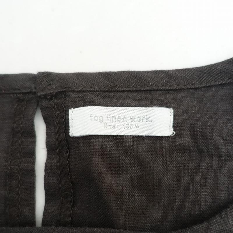 フォグリネンワーク fog linen work *リネンワンピース*麻薄手ドレス  