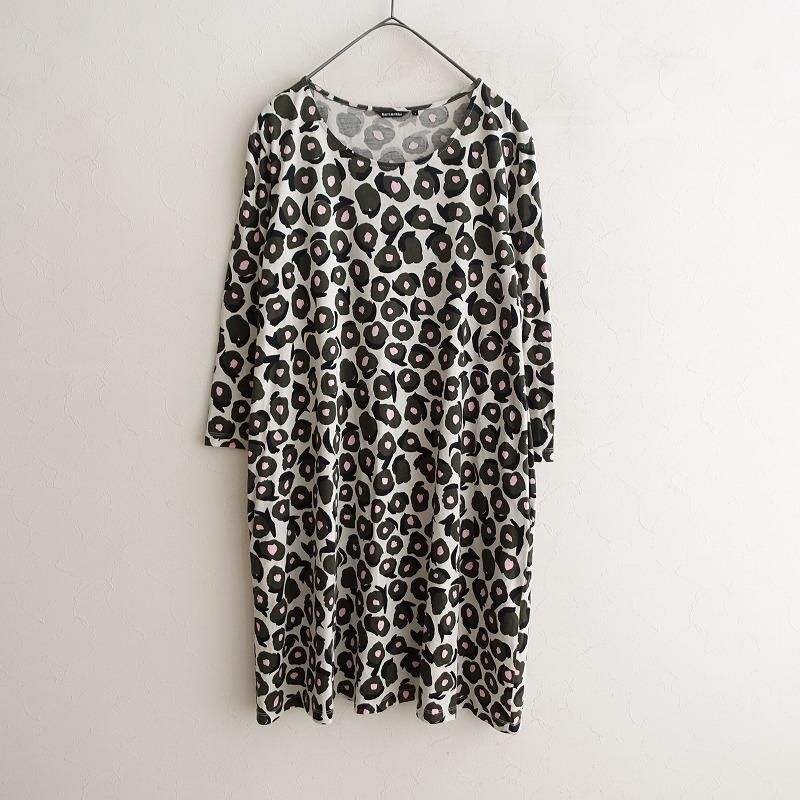 マリメッコmarimekko*プリントワンピース*Sコットン薄手カットソー 