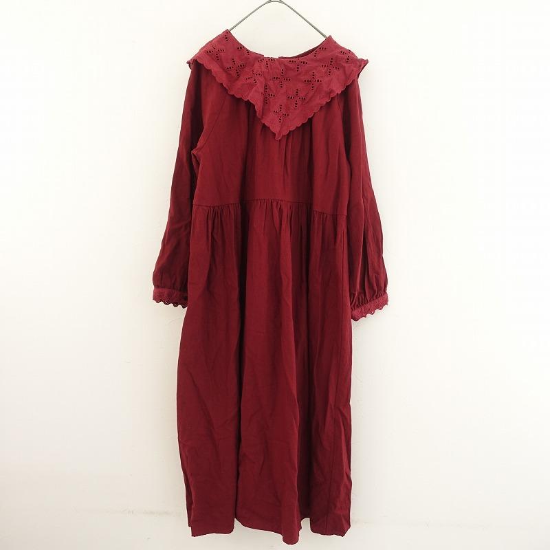 定価2.4万 サマンサモスモス Samansa Mos2 SM2 リネン裾刺繍レース  