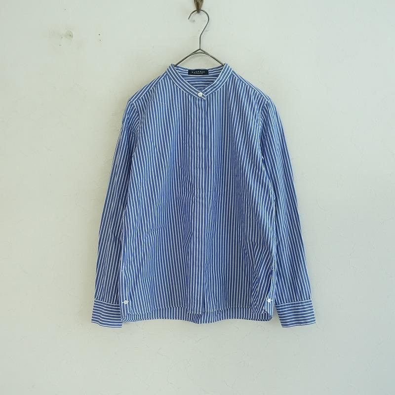 新品★ コットン ストライプ 長袖 シャツ ブルー ホワイト MACPHEE MACPHEE（マカフィー） *コットンストライプ柄シャツ*38綿薄手ブラウス