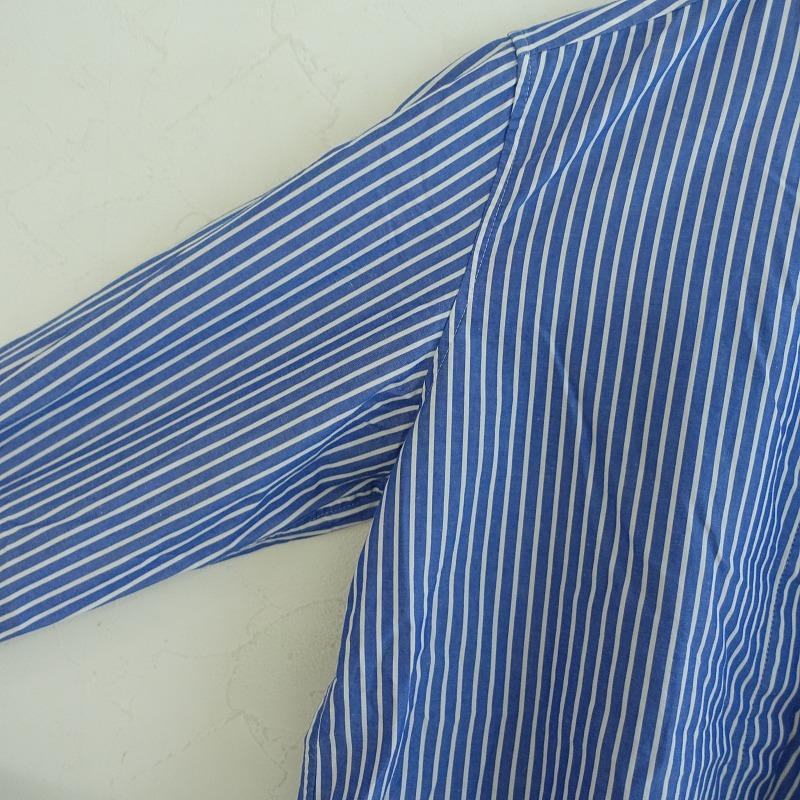 MACPHEE（マカフィー） *コットンストライプ柄シャツ*38綿薄手ブラウス