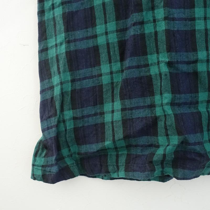 fog linen work チェック柄 ノースリーブワンピース フォグリネンワーク fog linen work *チェック柄ノースリーブ