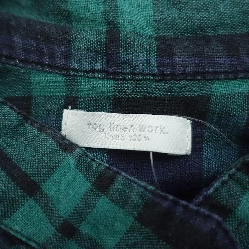 フォグリネンワーク fog linen work *チェック柄ノースリーブ