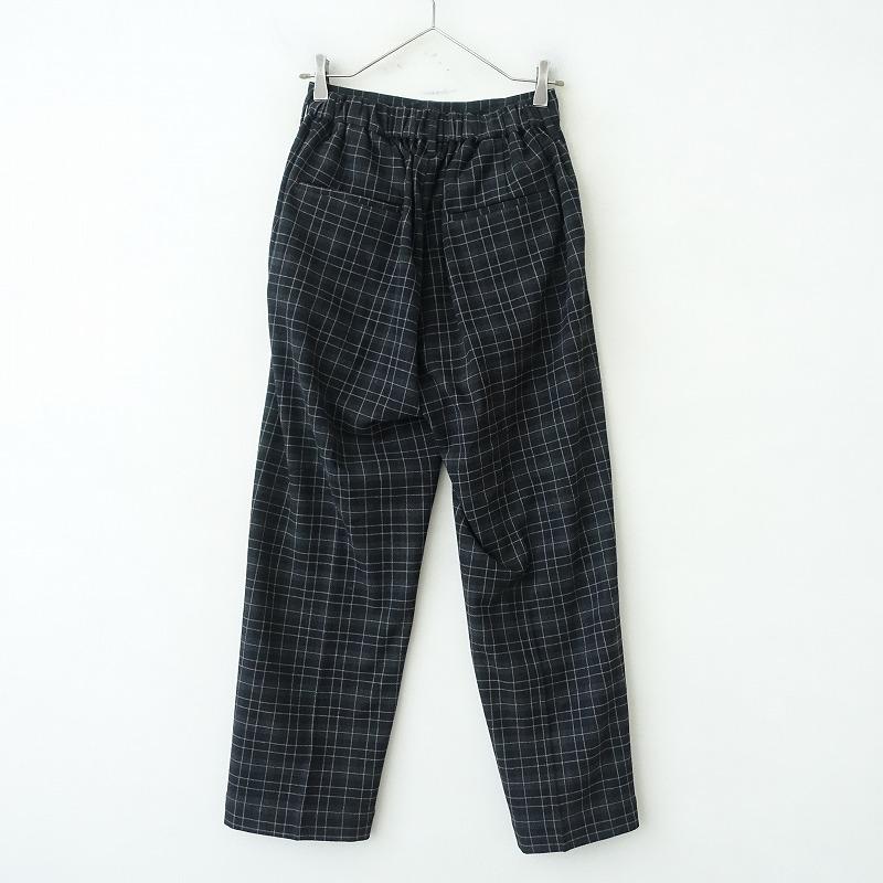 TANDEY オローネ *ストレッチチェック柄パンツ*厚手ゴム入りテーパード