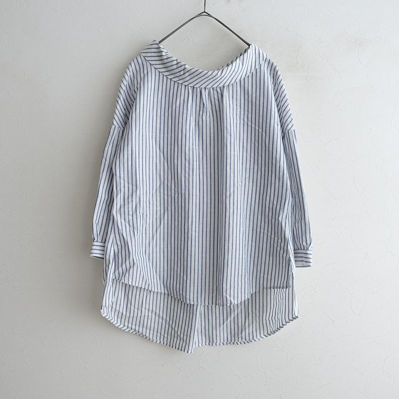 ババグーリ☆21年春☆手紬手織りコットンリネンストライプJK☆Ⅼ☆美品です ババグーリ☆21年春☆手紬手織りコットンリネンストライプJK☆Ⅼ☆