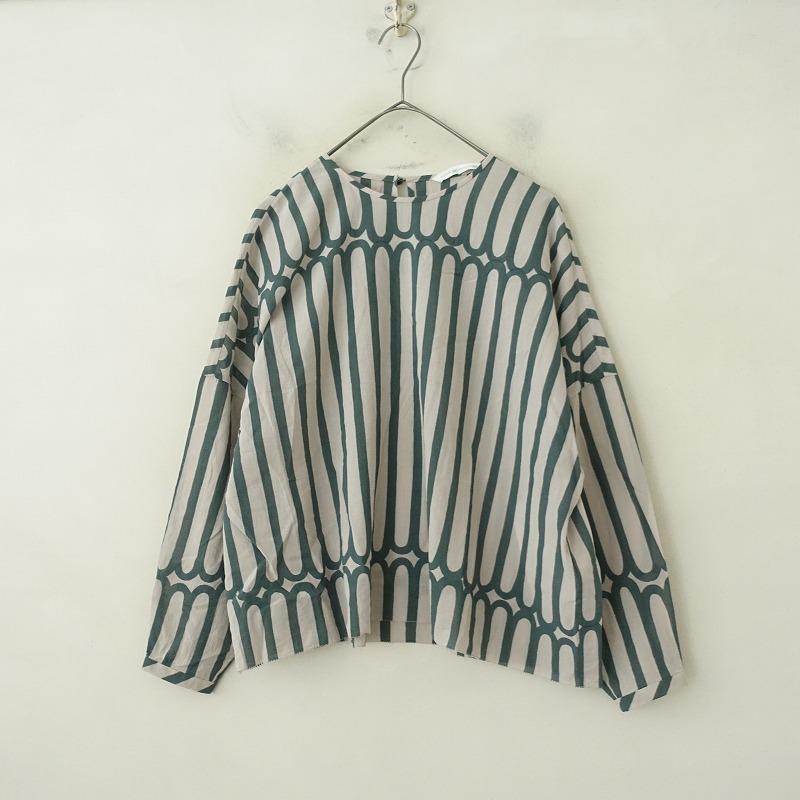 mina perhonen（ミナペルホネン） *finger stripe コットンブラウス*38