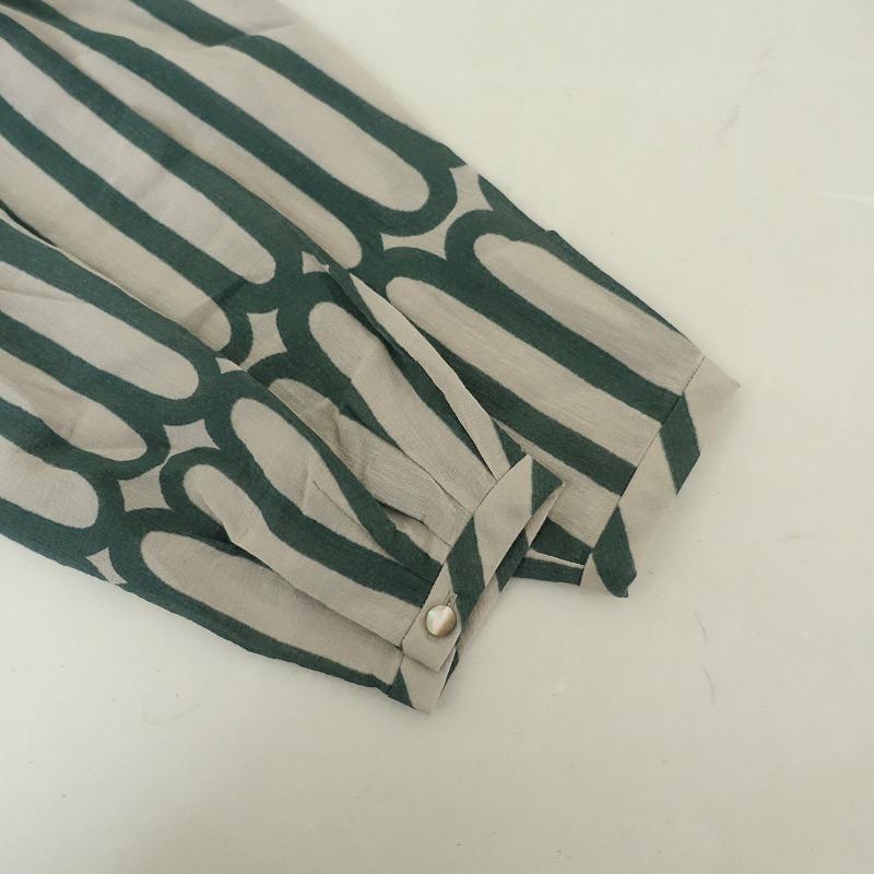 mina perhonen（ミナペルホネン） *finger stripe コットンブラウス*38