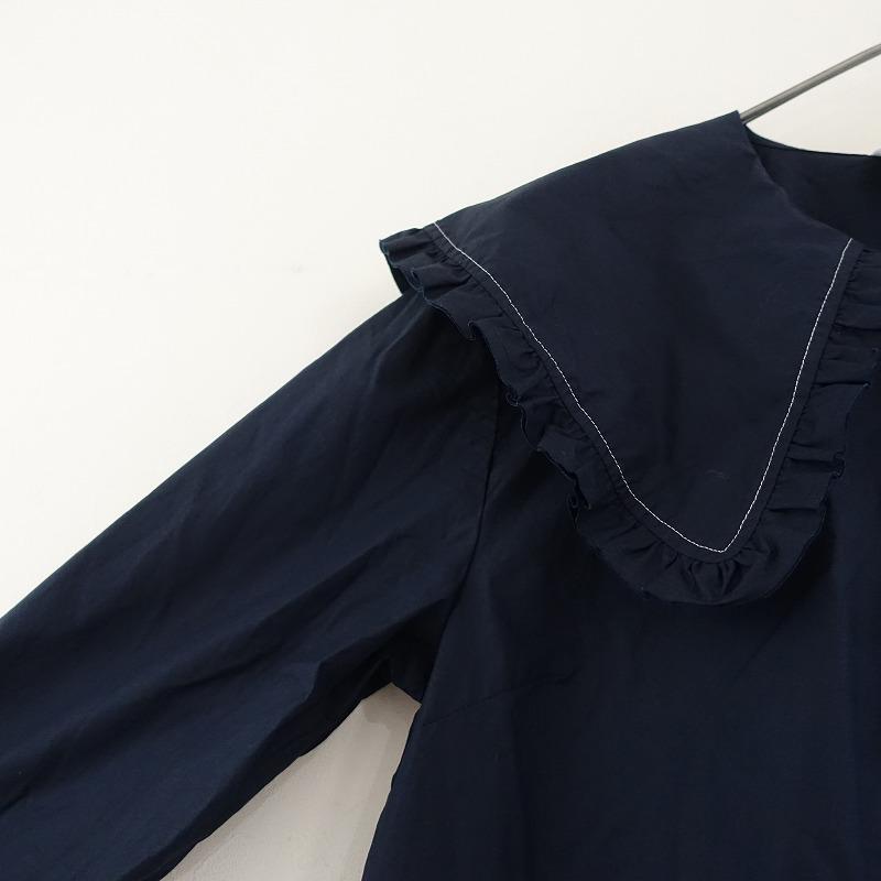 GANNI（ガニー） 【定価3.9万】ガニー *コットンポプリンビッグカラー