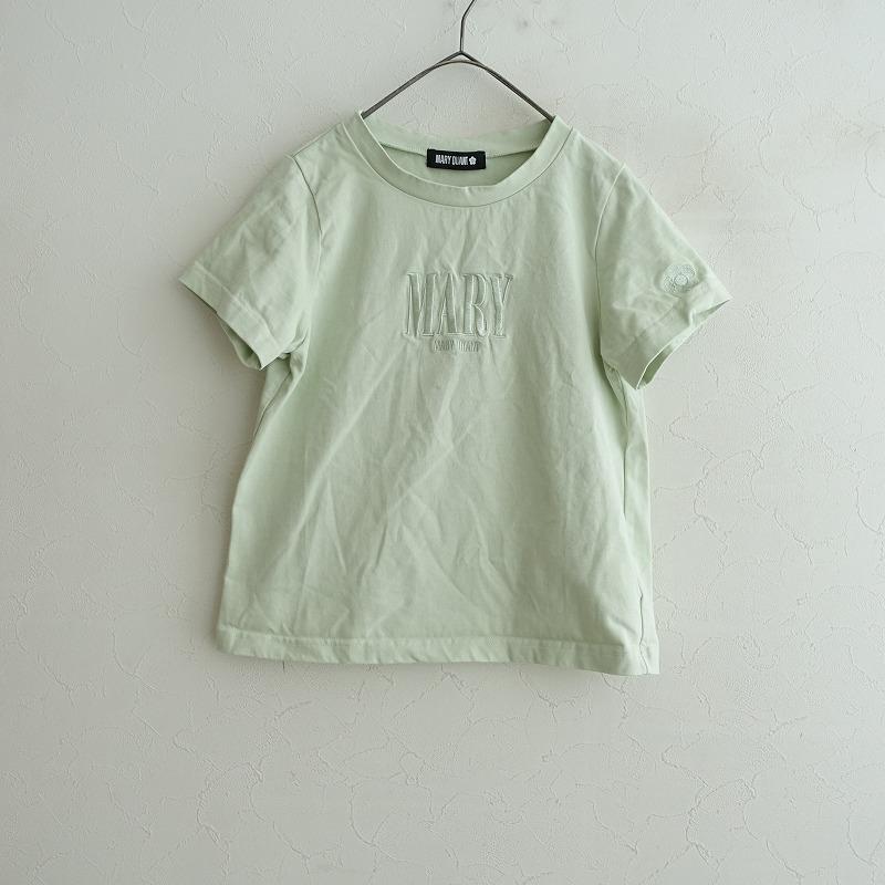 MARY QUANT（マリークヮント） *刺しゅうロゴコットンTシャツ*M薄手 
