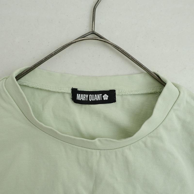 MARY QUANT（マリークヮント） *刺しゅうロゴコットンTシャツ*M薄手 