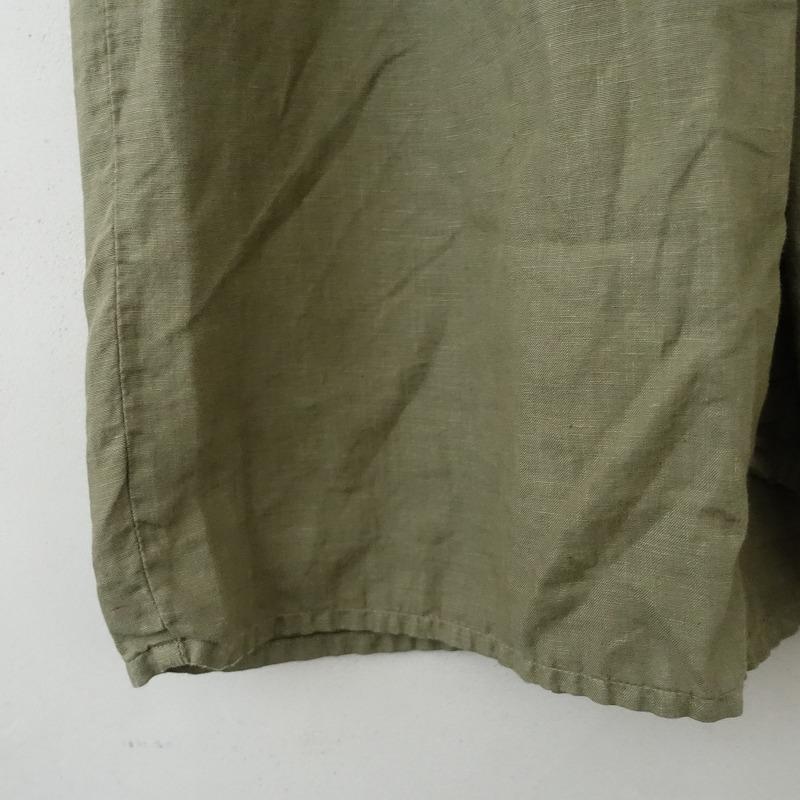 ネストローブ nest robe　リネン　タック　ワンピース　モスグリーン nest Robe（ネストローブ） 【定価2.6万】ネストローブ nest Robe