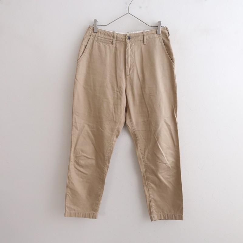 中川政七商店 *リネンコットンチノパンツ*L麻綿ツイルトラウザーズ