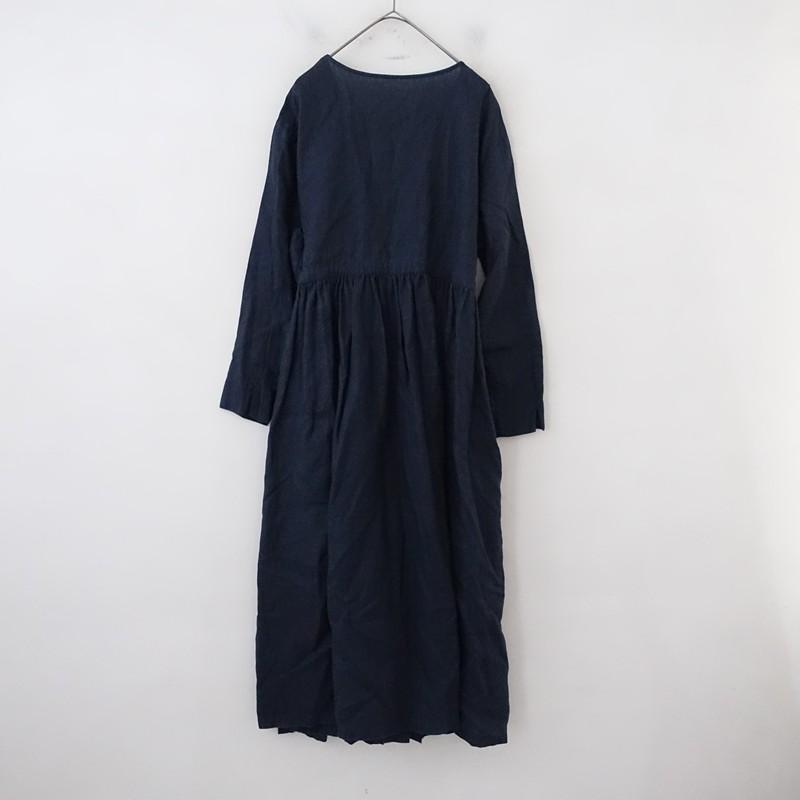 定価3.9万】ワフ wafu *ブルードゥシーヌカシュクールワンピース