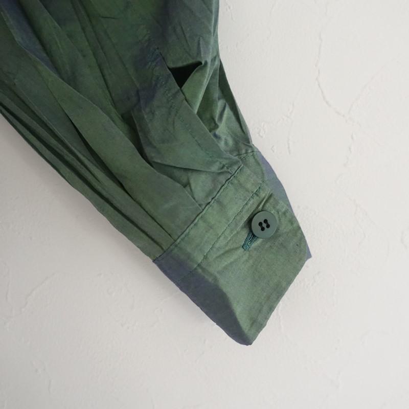 未使用級✨イッセイミヤケ プリント ジップアップ シャツ ブラウス 長袖 襟 217349-01.jpg