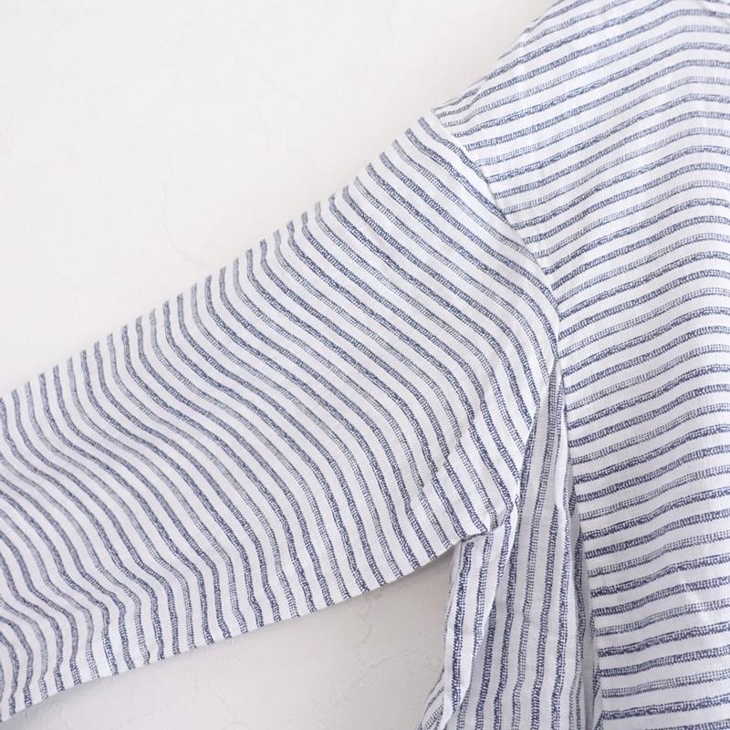 nest Robe（ネストローブ） nest Robe*リネンストライプフレアシャツ