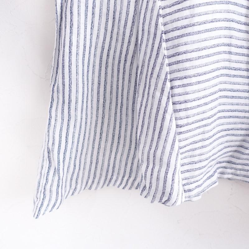 nest Robe（ネストローブ） nest Robe*リネンストライプフレアシャツ