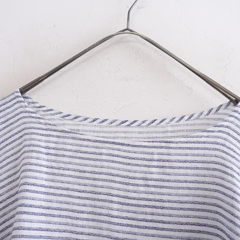 nest Robe（ネストローブ） nest Robe*リネンストライプフレアシャツ