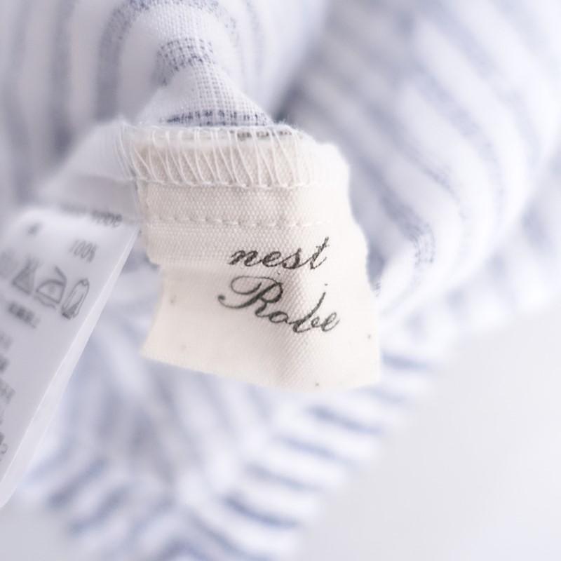 ほぼ未使用 nest robe ネストローブ リネン 麻100% シャツ nest Robe（ネストローブ） nest Robe*リネンストライプフレアシャツ