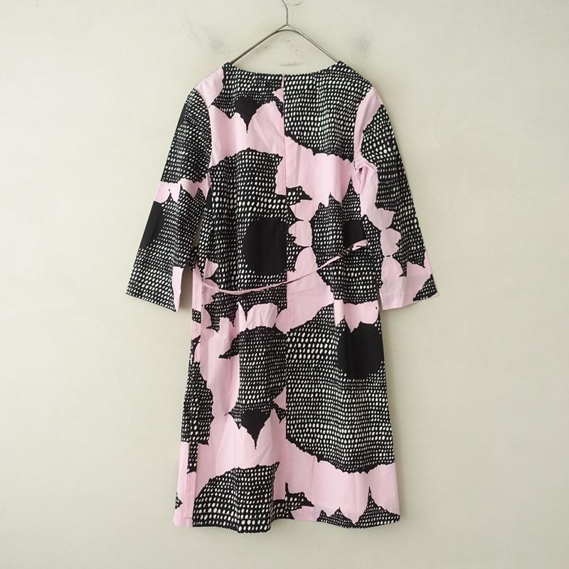 定価3.7万】マリメッコ marimekko *BIAK HIMAWARI ワンピース*34綿混