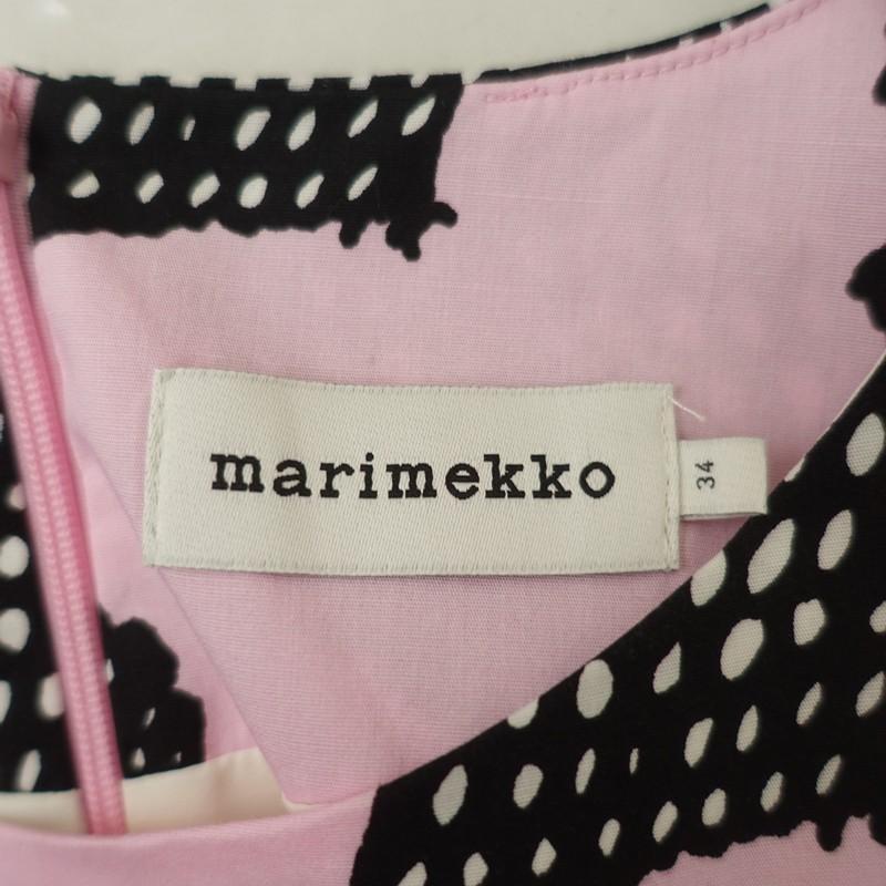 定価3.7万】マリメッコ marimekko *BIAK HIMAWARI ワンピース*34綿混