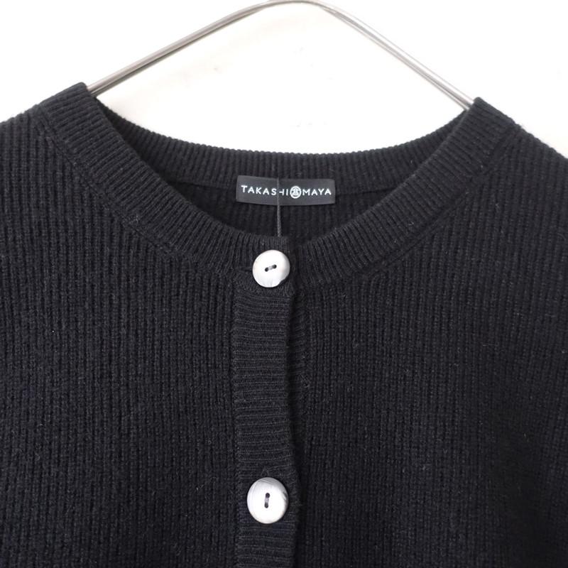 未使用】タカシマヤ takashimaya *カシミヤ畔編みニットベスト*Lリブ