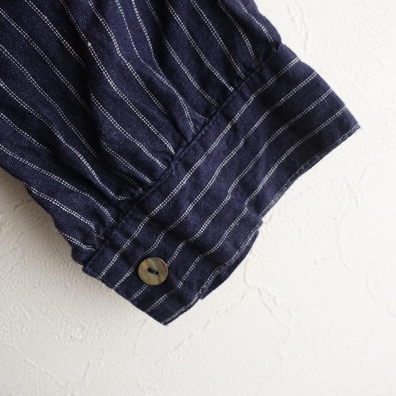 フォグリネンワーク fog linen work *リネンストライプ柄ワンピース*麻