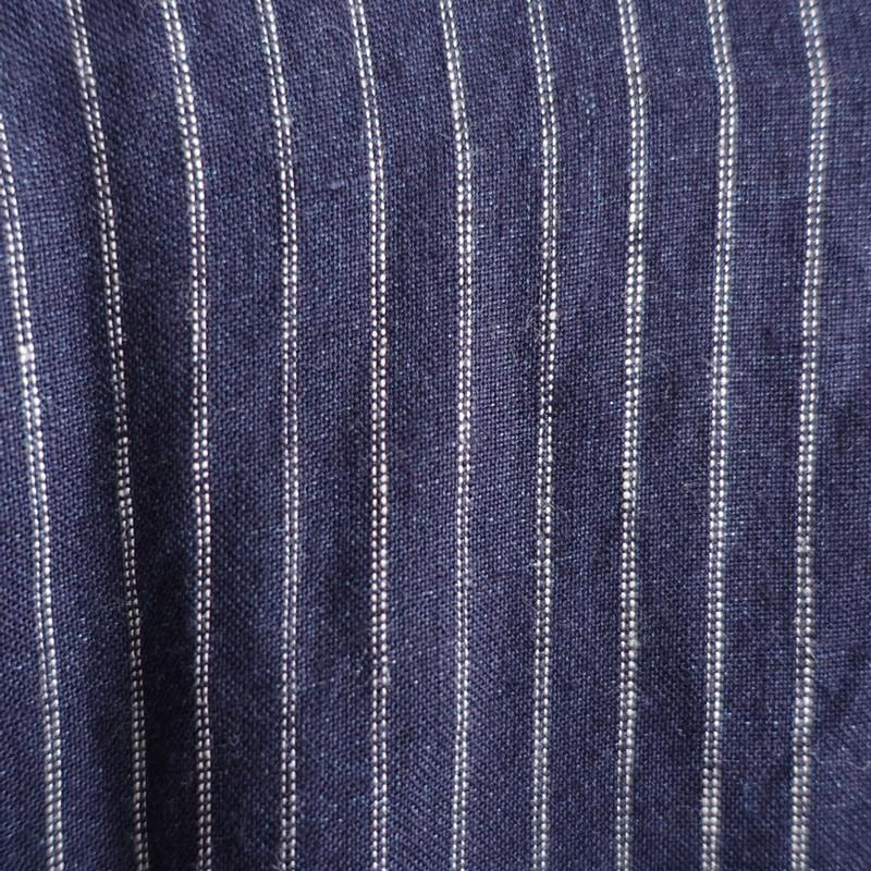 フォグリネンワーク fog linen work *リネンストライプ柄ワンピース*麻