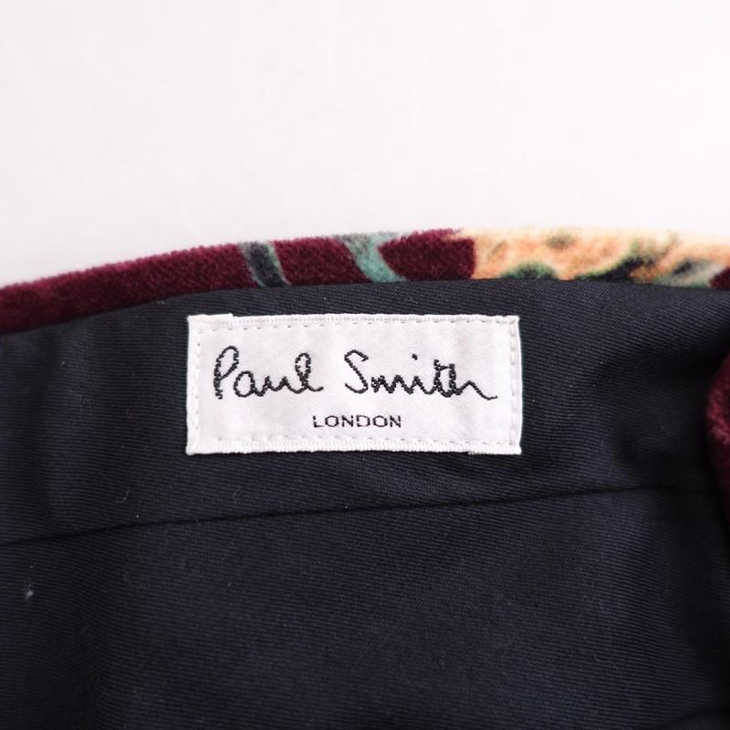 ポールスミス Paul Smith *総柄ベロアパンツ*79コットン起毛バード