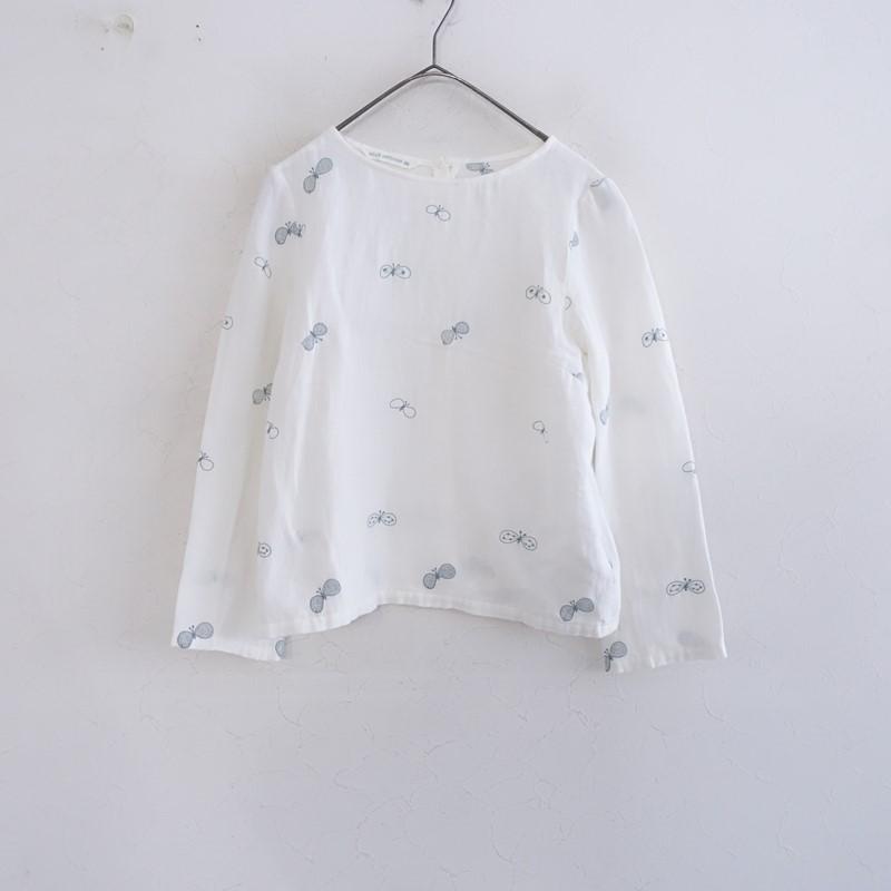 ミナペルホネン LAUNDRY choucho 刺繍 ブラウス 36 白 【公式通販】