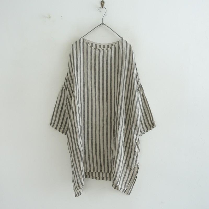 専用！新品未使用！イチアンティークス♡ストライプリネンチュニック ICHI Antiquites イチ アンティークス ICHI Antiquite's *リネンシャツ