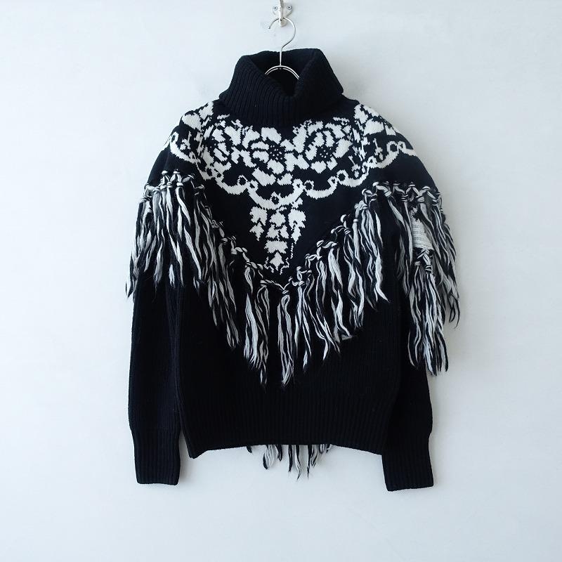 【ぴーちゃんさん専用』sacaiサカイ　フローラル花柄　フリルトップス sacai（サカイ） フローラルジャガードニットプルオーバー 1【中古