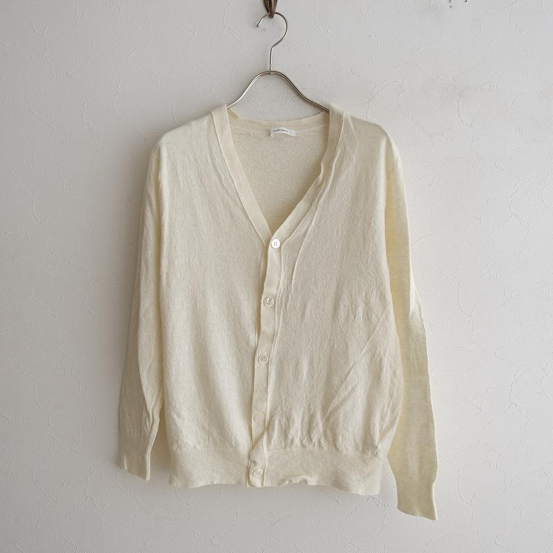 ANSPINNEN コットンリネン　Vネックカーディガン ANSPINNEN コットンリネンVネックカーディガン