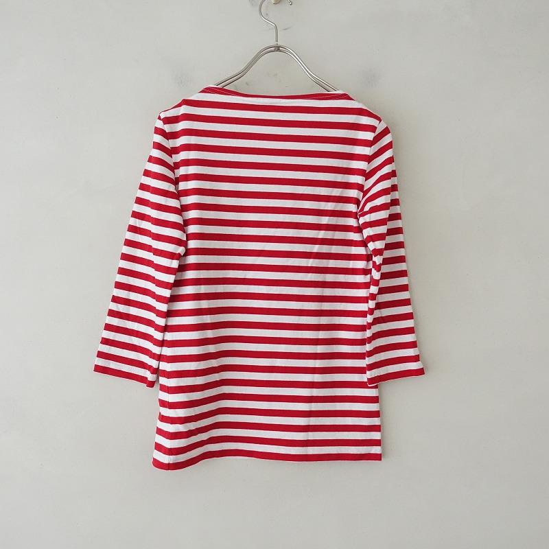 【新品】マリメッコ　ボーダーカットソー　白　赤 marimekko（マリメッコ）Tシャツ・カットソー 赤 サイズ:S レディース