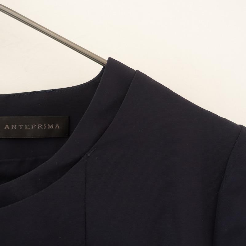 アンテプリマANTEPRIMA *primavera Taffeta 七分袖ドレス*40ワンピース 