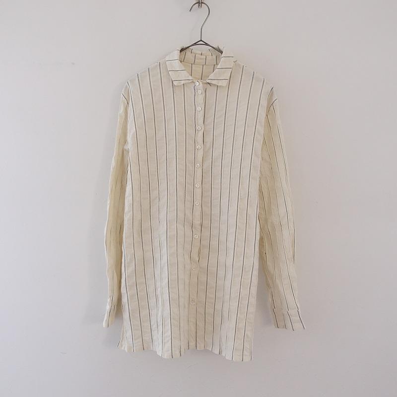 マリアトゥーリ MARIA TURRI *ジャガードストライプスタンドカラー