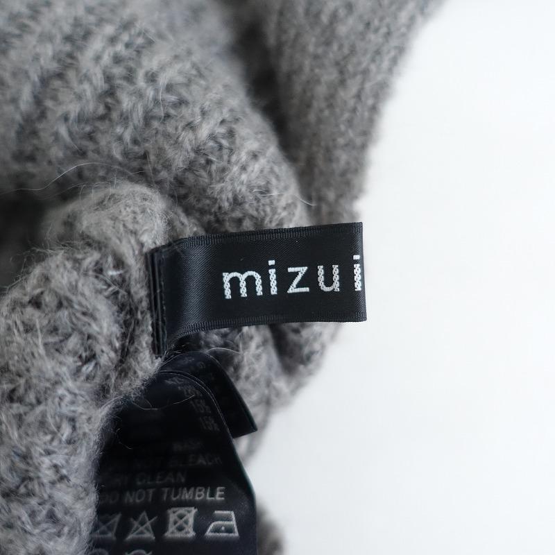 ミズイロインド mizuiro-ind *モヘヤ混ニットオフタートルプルオーバー 