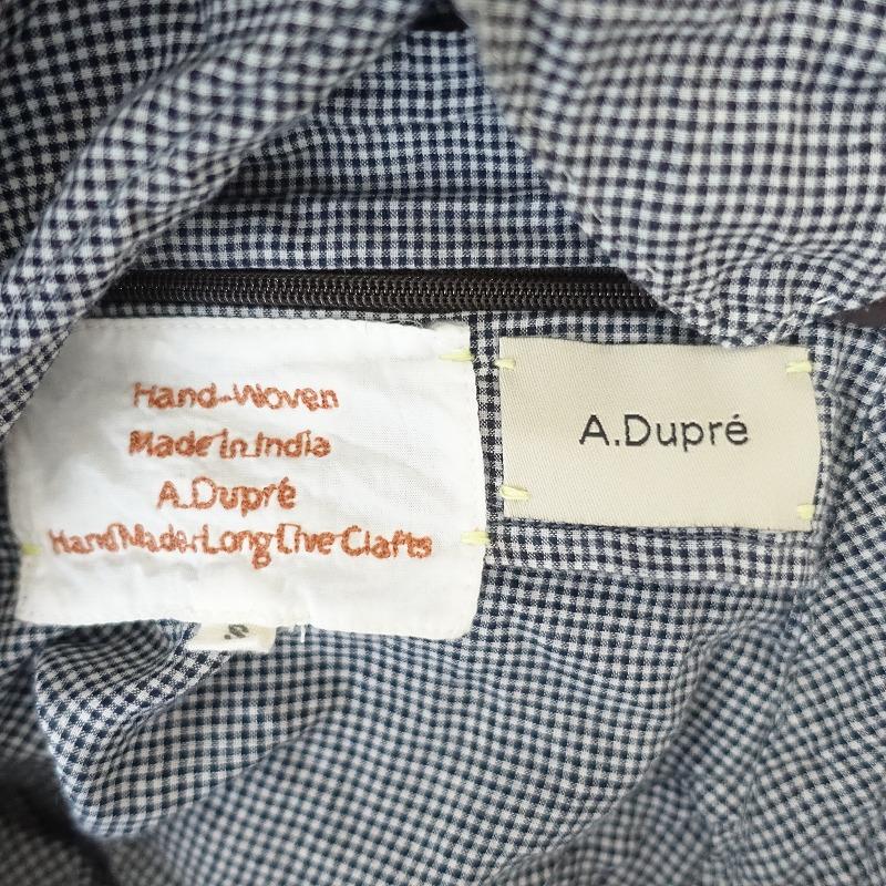 エイデュプレ A.Dupre *カディコットンギンガムチェックロールネック 