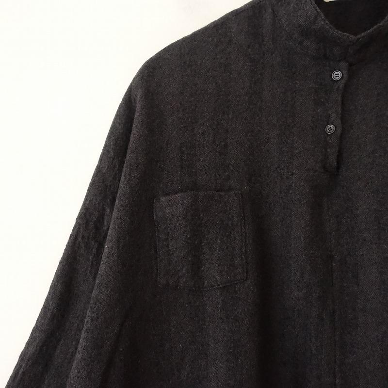 apuntob アプントビー *ストライプヴァージンウール起毛シャツ